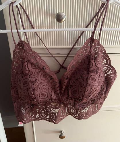 PINK - Victoria's Secret Victoria Secret PINK Women’s Lace Bralette Purple Plum