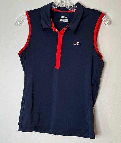 FILA  Pullover Sleeveless Performance Top Blue & Red Sz Small