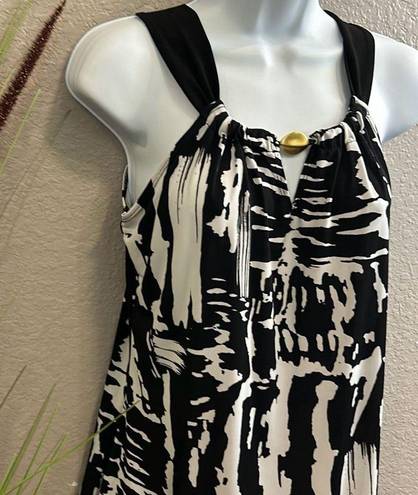 A Byer A. Byer black and white knit tank style top size small