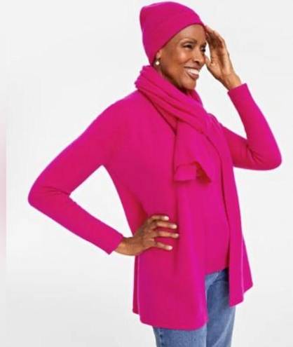 Charter Club  Women's 100% Cashmere Duster Sweater FUCHSIA