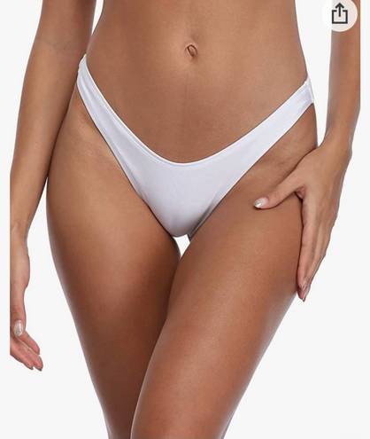 Relleciga Women's High Cut Thong Bikini Bottom