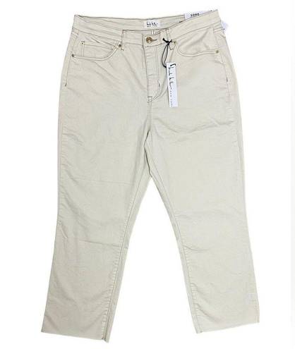 Nicole Miller New with Tags  Soho High Rise Kick Boot Cream Colored Jeans Size 16