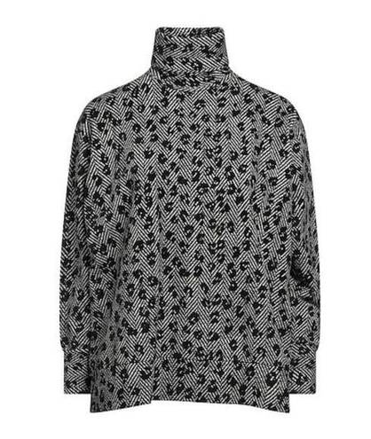 Majestic  Filatures Deluxe Teeshirt Turtleneck Sweater Leopard Size 1/XS