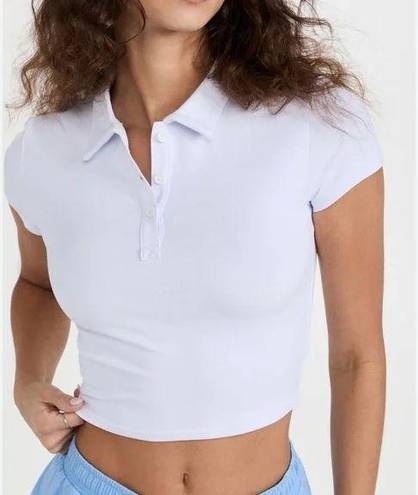 Alo Yoga Polo Short Sleeve Crop Top