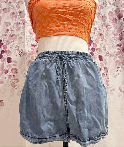 Universal Threads Adjustable High Waisted Feaux Denim Shorts