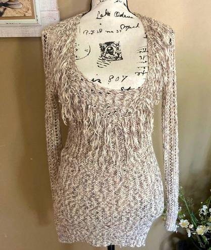 BKE  womens sweater size XS tan and cream