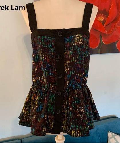 Derek Lam  for Target Design Nation Colorful Peplum Tank Top Shirt Size XS X-Smal