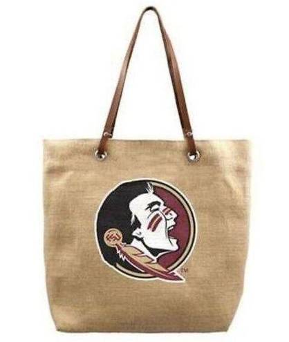 Little Earth Florida State Seminoles FSU Burlap Market Tote Bag