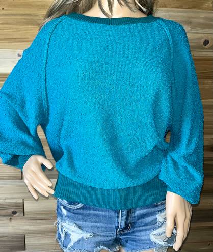 Umgee Blue Chunky Knit Sweater