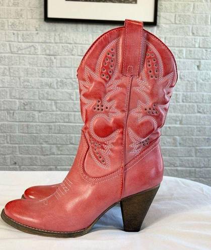 sbicca Of California Women's NWT Cowgirl Boots 10 Heeled Pink