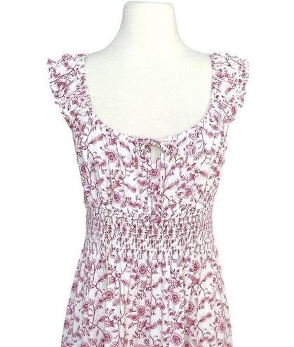 In Bloom  by Jonquil floral midi Nightgown nap dress cottage coquette pink medium