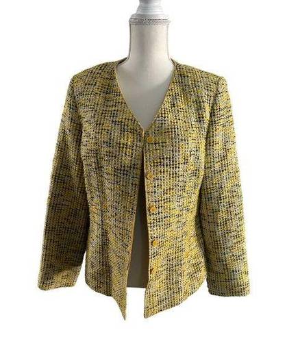 Doncaster  Yellow Multi Blazer Jacket Size 12