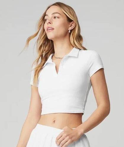 Alo Yoga Polo Short Sleeve Crop Top