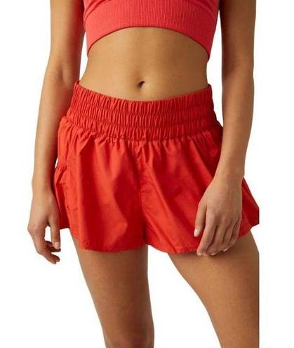 Free People Movement Red Athletic Shorts