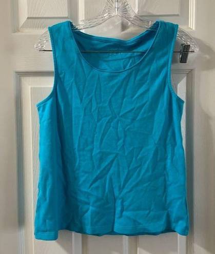 Coldwater Creek  Blue Scoop Neck Sleeveless Tank S