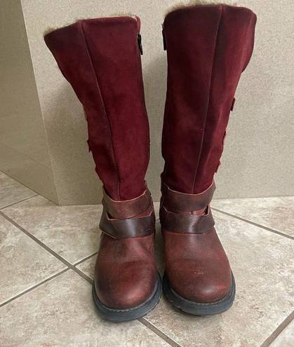 Krass&co Bos. & .  Women’s Capri Tall Boot 38 Shearling Strappy  Burnished USA 7-7.5