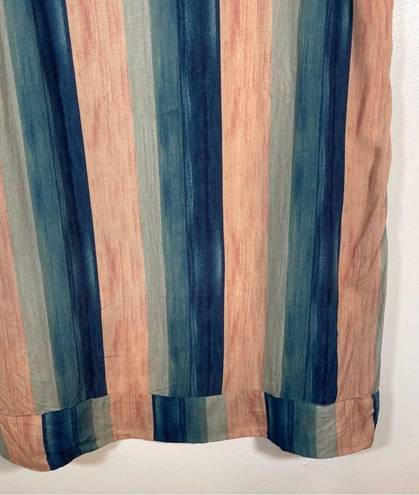 Vix Paula Hermanny  vertical striped Ombre tie dye v neck sleeveless blouse sz L