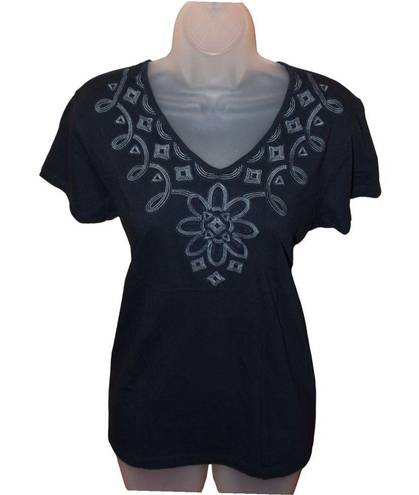 Carolyn Taylor  embroidered short sleeve tee size XL