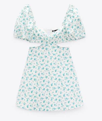 ZARA Floral Cut Out Dress