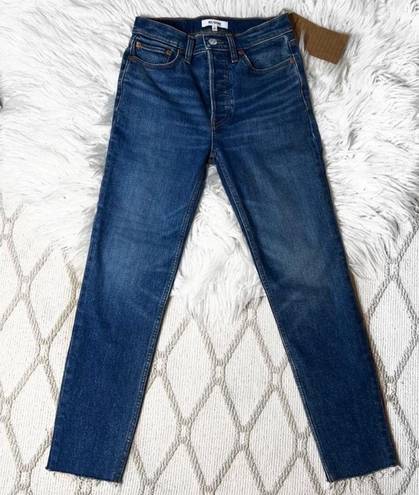 RE/DONE NWT Revolve x  High Rise Button Front Ankle Crop Jeans