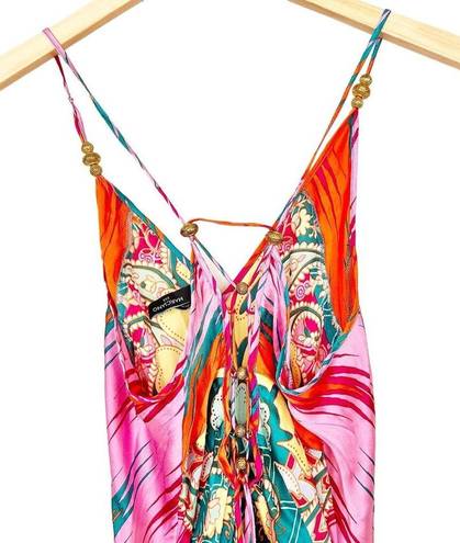 Marciano  Silk Multicolor Printed Maxi Dress Sz S