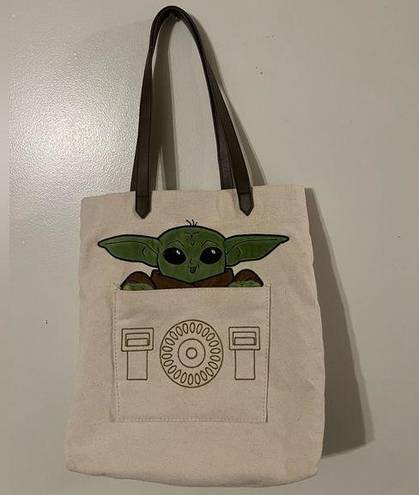 Lounge Fly  Star Wars Mandalorian Baby Yoda Grogu Tote Bag