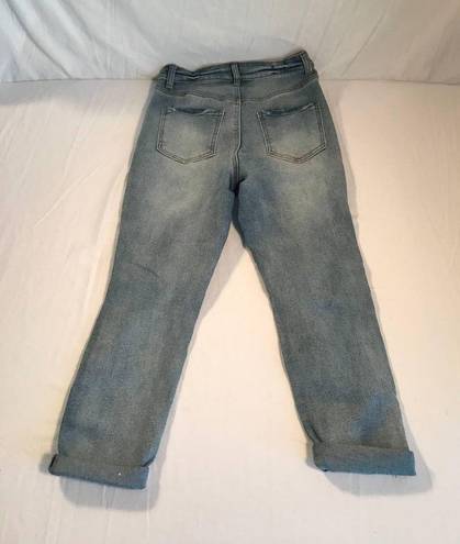 No Bo  High Rise Cropped Distressed Jeans Womens Sz 9 Blue