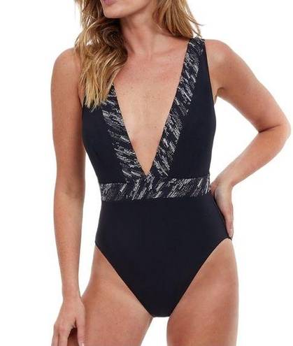 Gottex New!  Lurex-Trimmed One-Piece Swimsuit