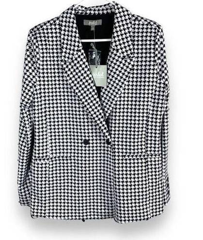 Houndstooth Marled  Longline Blazer M