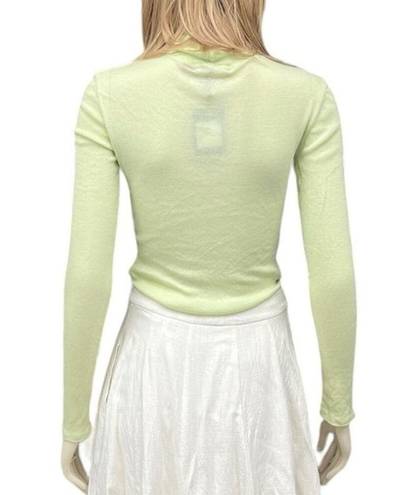 n:philanthropy  Brooke Turtleneck Bodysuit in Chartreuse Evening Blue size S NWT