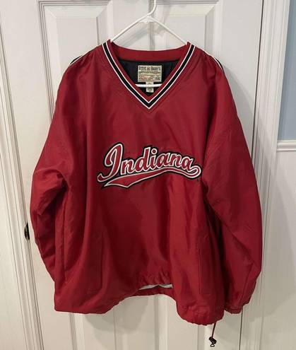 Steve & Barry's Indiana Hoosiers All Weather Red Lightweight Pullover Jacket