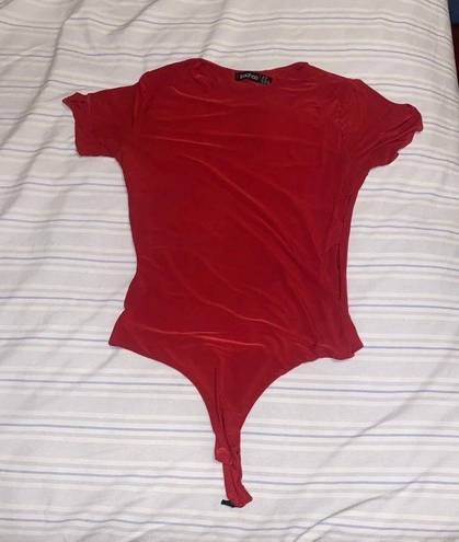 Boohoo Red Bodysuit