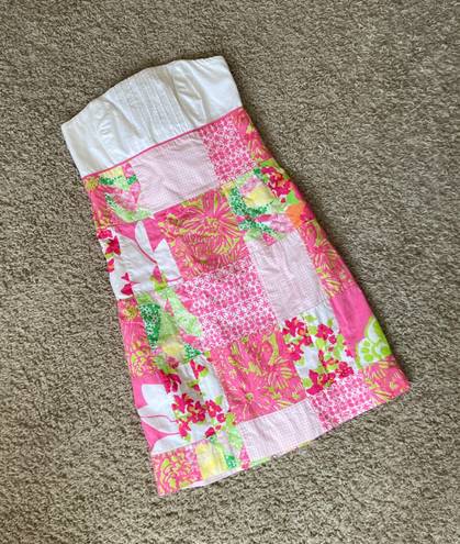 Lilly Pulitzer Franco Patchwork Strapless Mini Dress