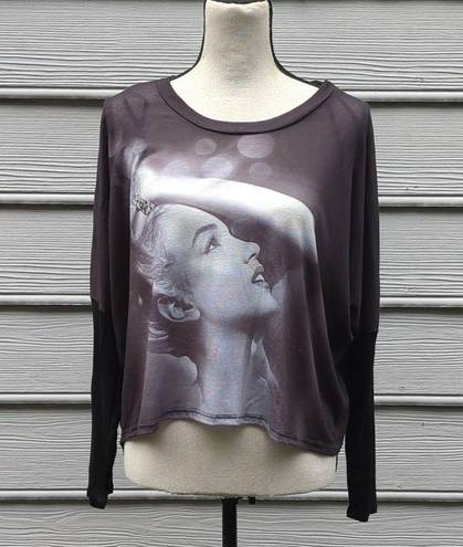 Marilyn Monroe Papaya  Oversized Dolman Sleeve High Low Top