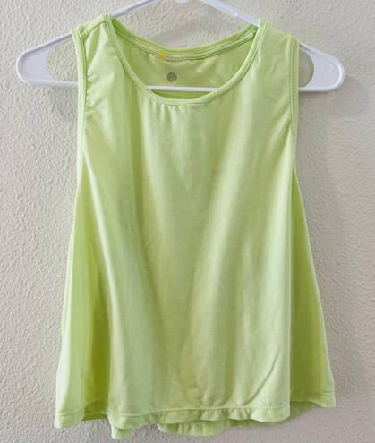 Zella Highlighter Yellow Breathable Sleeveless Athletic Tank Top