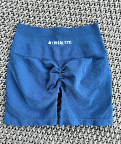 Alphalete AMPLIFY SHORT 4.5" Women's Seamless Scrunch Short Sapphire XL