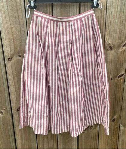 Oleg Cassini Vintage  Knee Length Striped Lightweight A-line Skirt