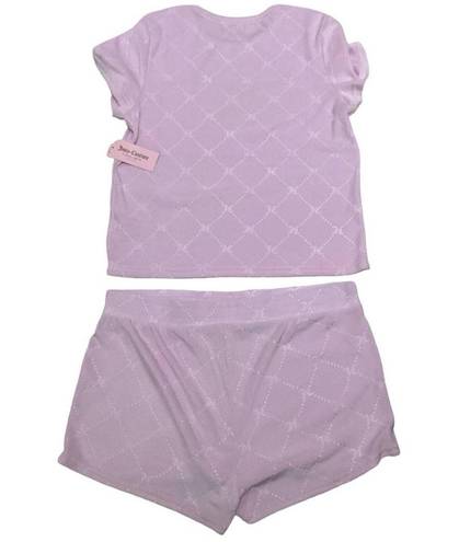 Juicy Couture  Light Pink soft Velvet Pajama set size XL NWT