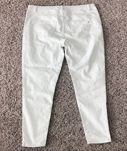 New Look  High Waist Super Skinny Jeans in White, Size UK18 / US14