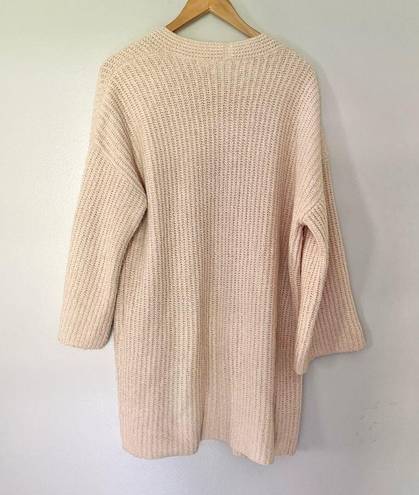 Elizabeth and James Cream Cardigan Sweater Chunky Knit Cotton Blend