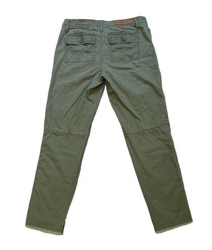 Treasure & Bond  Green Patched Utility Cropped Pants.