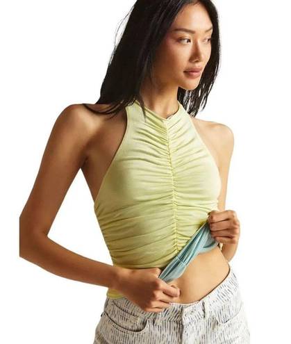 Pilcro Reversible Top Anthropologie Ruched Tank Blue +Green Size Large