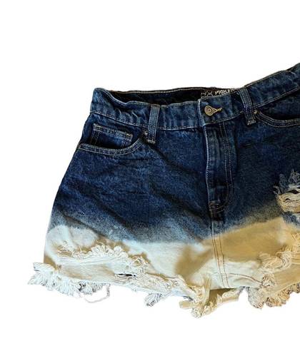 No Bo Ombre High Rise Jean Shorts