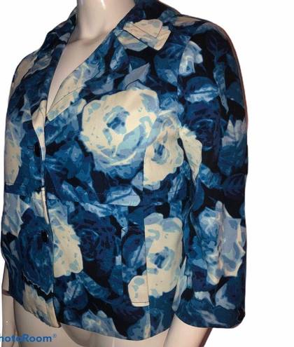 Rafaella  blue floral blazer