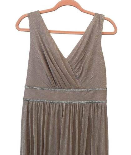 Oleg Cassini  Glitter Knit Tank A-Line Formal Bridesmaid Mother Of The Bride Gown