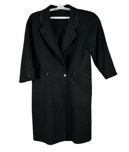 London Fog  Women's Tempe Europa 100% Pure Wool Coat Size 12 Petite Black