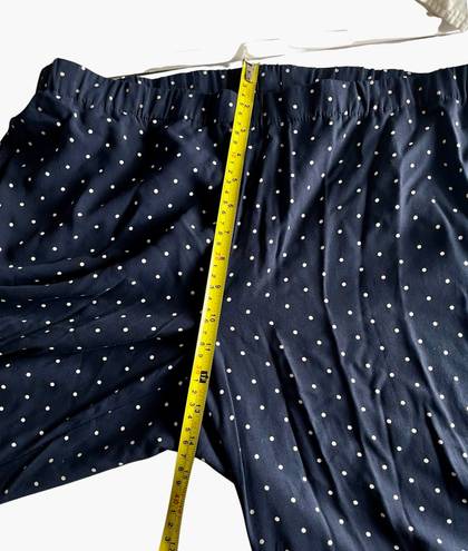 J.Jill  Pants Size L wide leg Navy White Polka Dot