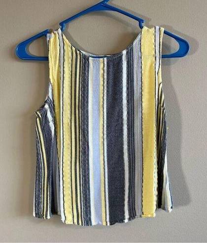 Harper ✨  Women’s Yellow Blue Striped Tank Top Small