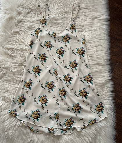 Lush Clothing Lush Ivory Floral Strappy Dress