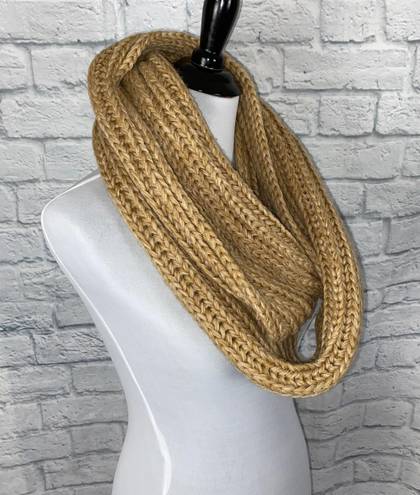 Mixit chunky knit tan infinity scarf one size